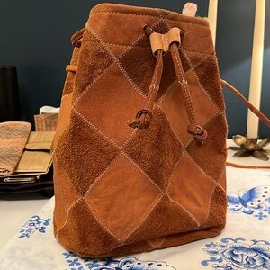 Beautiful bag leather patchwork bucket bag woman’s purse